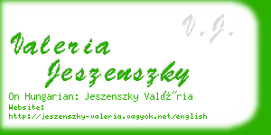 valeria jeszenszky business card